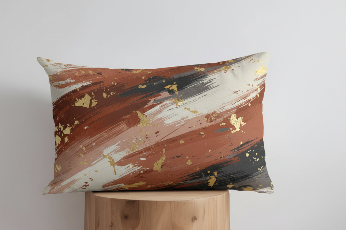 Abstract Expressionist Pillow Cover Design