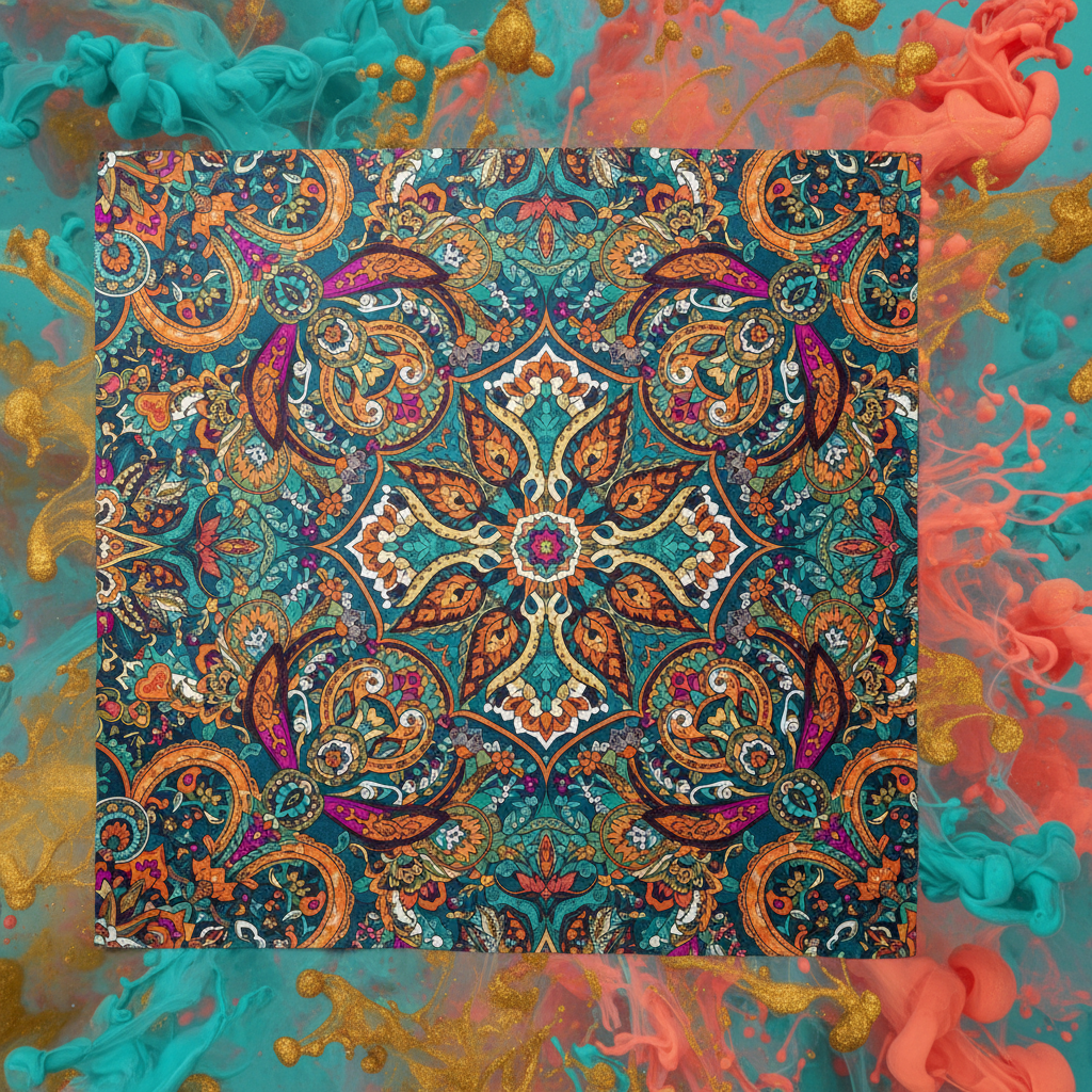 AOP Scarf - Bohemian Paisley Design