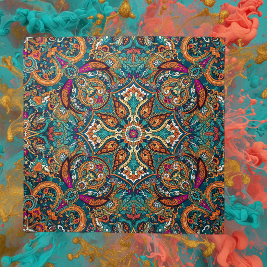 AOP Scarf - Bohemian Paisley Design