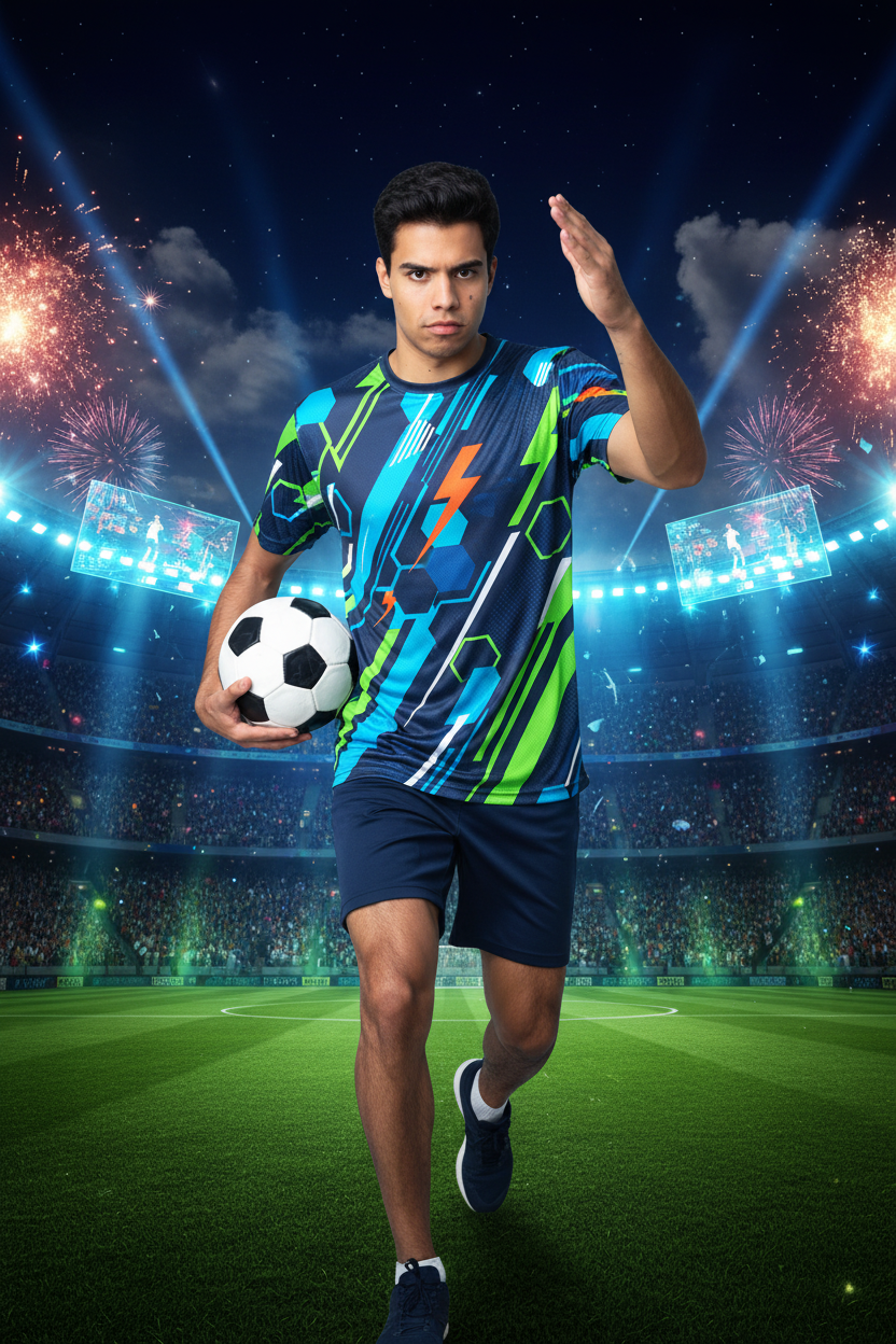 AOP Sports Tee - Futuristic Stadium