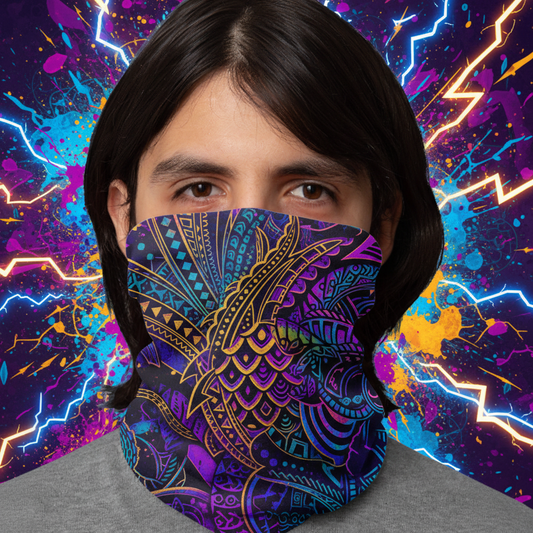 Bandana with Bold AOP Design and Crazy Background