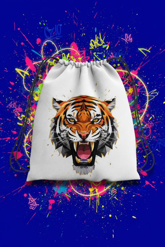 Bold Tiger Drawstring Bag
