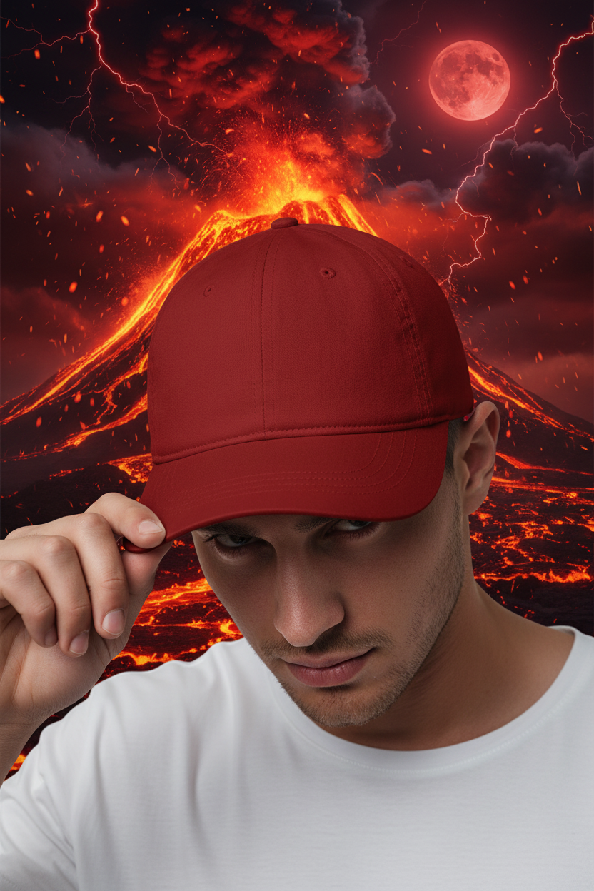 Deep Red Cap - Volcanic Close-Up
