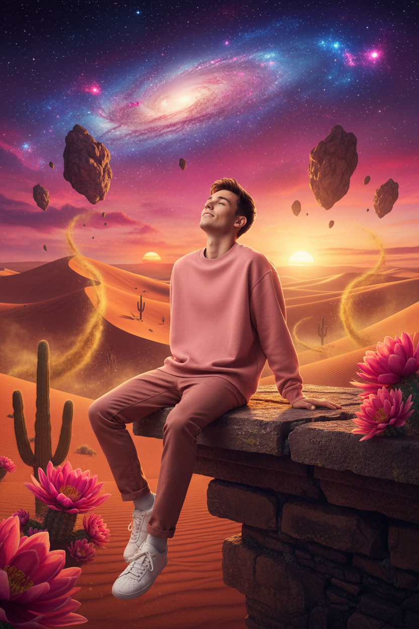 Dusty Rose Sweatshirt - Desert Galaxy