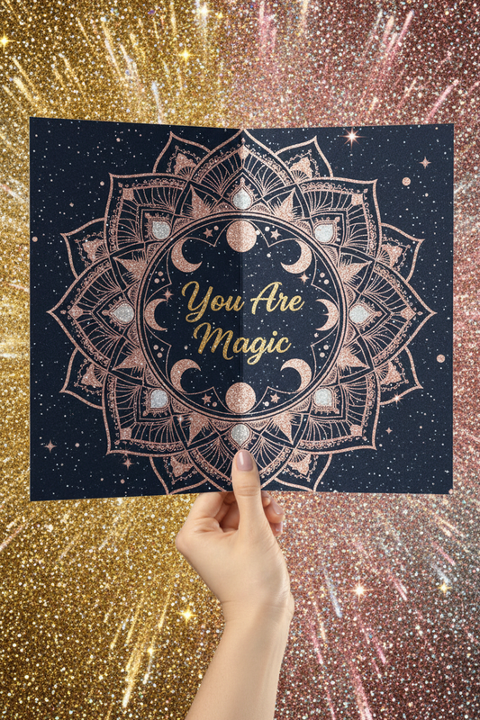 Greeting Card - Celestial Mandala Design