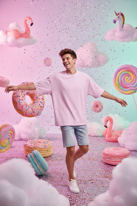 Pastel Pink Tee - Candy Dreamland
