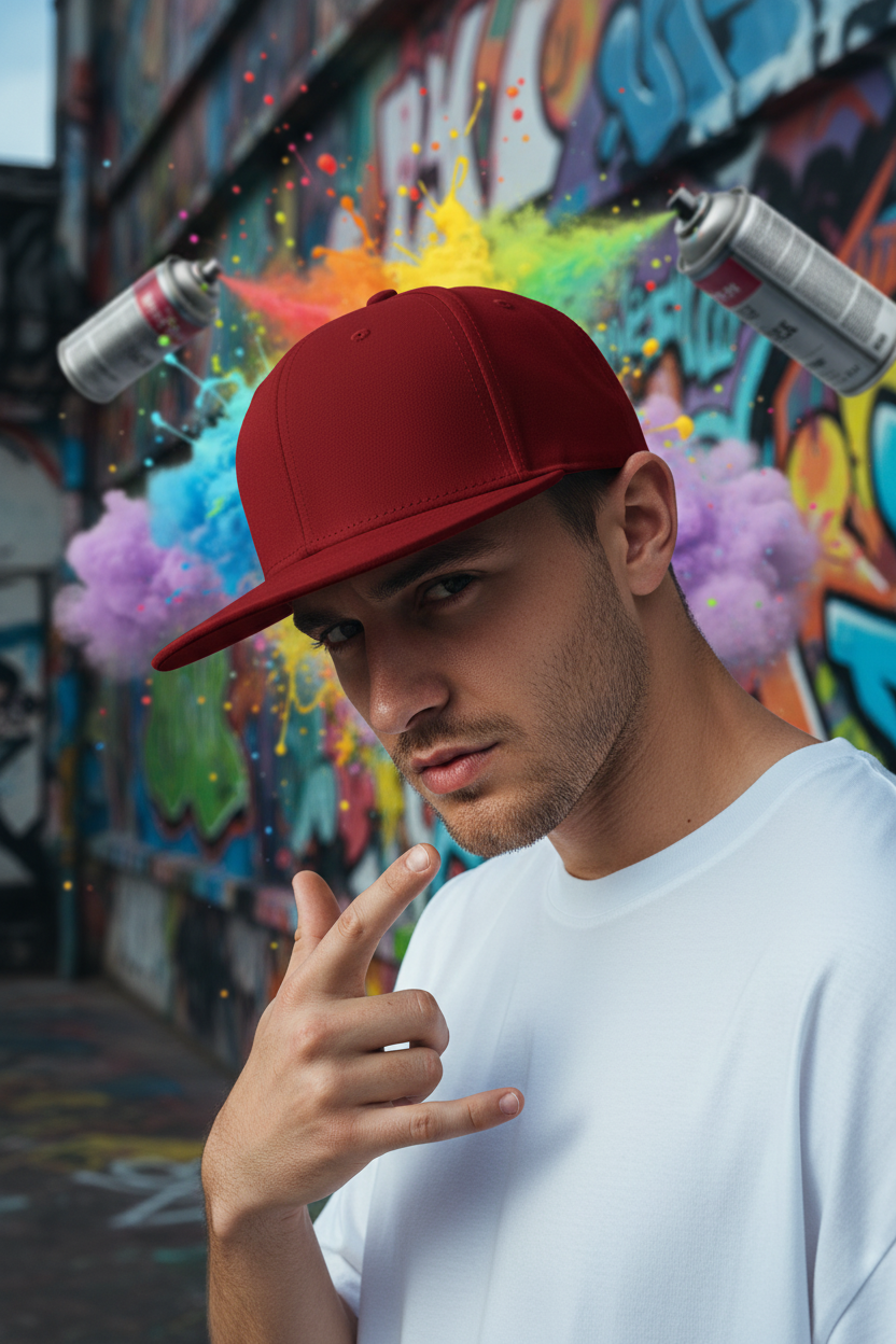 Red Snapback - Graffiti Explosion