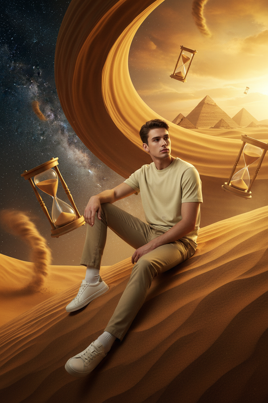 Sand Beige Tee - Surreal Desert Fantasy
