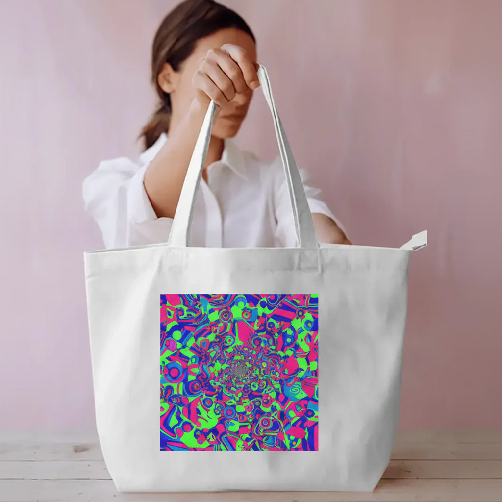 Square Box Design on Tote Bag